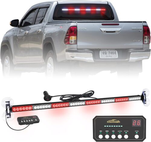XRIDONSEN 35 inch Traffic Advisor Red White Emergency Light Bar - Lot 3783