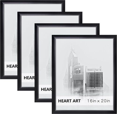 HEART ART 16x20 Frames Set of 4 - Lot 3717