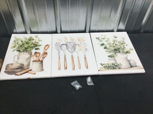 3 Pack Decorative Wall Art - Lot 3713