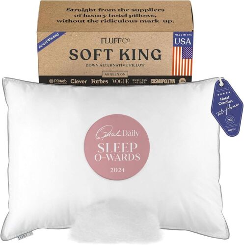 FluffCo Zen Fluff Pillows - Down Alternative King Size - Lot 3706