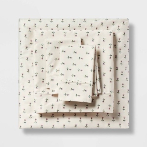 Full, Printed Performance 400 Thread count Sheet Set Tulip Toss - Lot 144