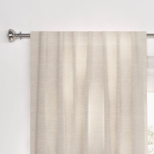 1pc Blackout Textural Overlay Window Curtain Panel- THreshold 50"w X 95"L - Lot 104