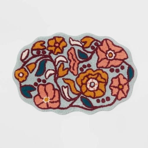 24"x36" Oversized Floral Bath Rug-Threshold - Lot 112