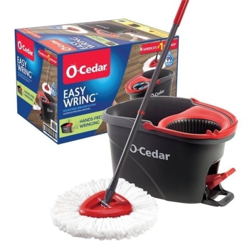 o-cedar easy wring spin mop and bucket system - Lot 195
