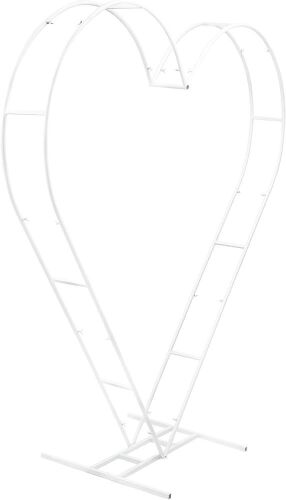 6.7 FT White Carbon Steel Heart Shape Wedding Arch  - Lot 191