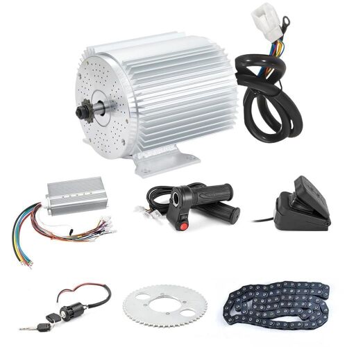72V 3000W BLDC Brushless Motor Kit with 24 Mosfet 50A Controller & Throttle for E-Bike & Go-Kart - Lot 294
