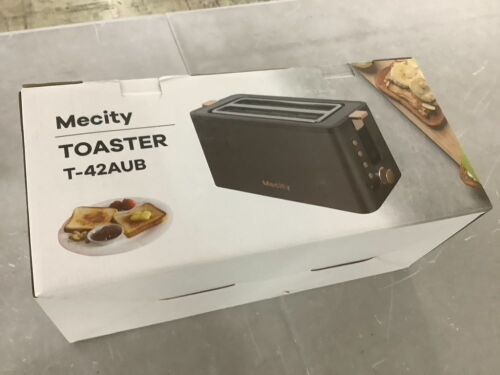  Mecity 4 Slice Toaster, Extra Wide Long Slots, Bagel/Defrost/Reheat Functions  - Lot 341