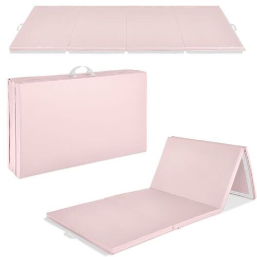 Folding Exercise Fitness Workout Gym Floor Mat w/ Handles - Lot 586