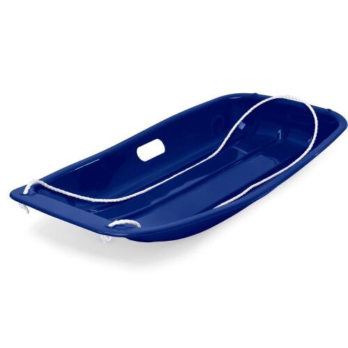 Kids Outdoor Plastic Toboggan Snow Sled Board w/ Pull Rope, Handles - 35in - Lot 789