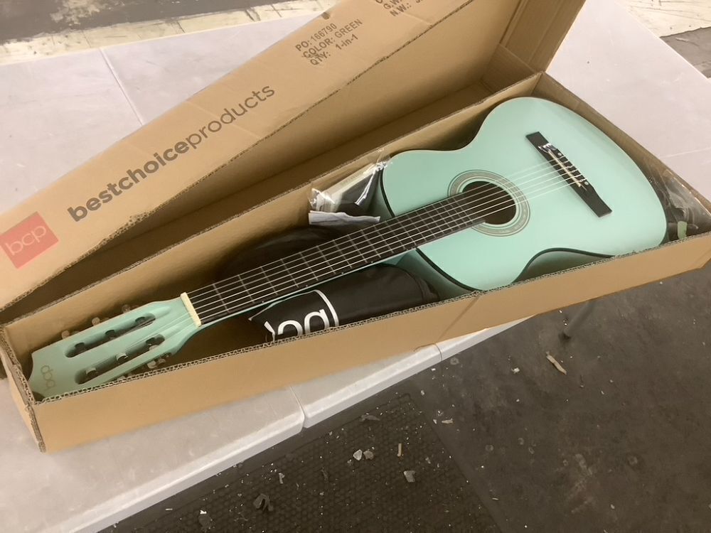Beginner Acoustic Guitar Set w/ Case, Strap, Extra Strings - 38in - Image 2 - Lot 795