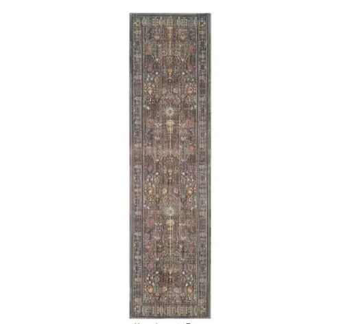 SAFAVIEH Valencia Grey/Multi 2 ft. x 12 ft. Border Runner Rug - Lot 464JF