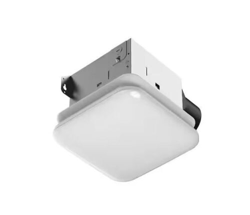 Commercial Electric 50 CFM Ceiling Mount Room Side Installation Bathroom Exhaust Fan with Adjustable Color Temperature LED and Night Light - Lot 474JF