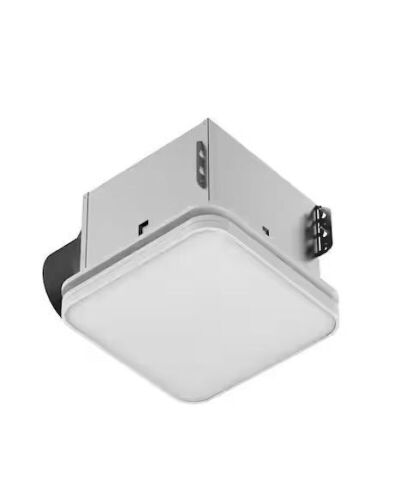 Commercial Electric 80 /110 CFM Ceiling Mount Room Side Installation Square Bathroom Exhaust Fan with Night Light and Humidity Sensor - Lot 275JF