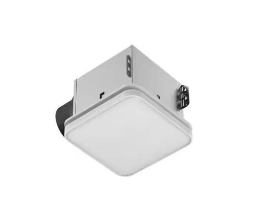 Commercial Electric 80 /110 CFM Ceiling Mount Room Side Installation Square Bathroom Exhaust Fan with Night Light and Humidity Sensor - Lot 479JF