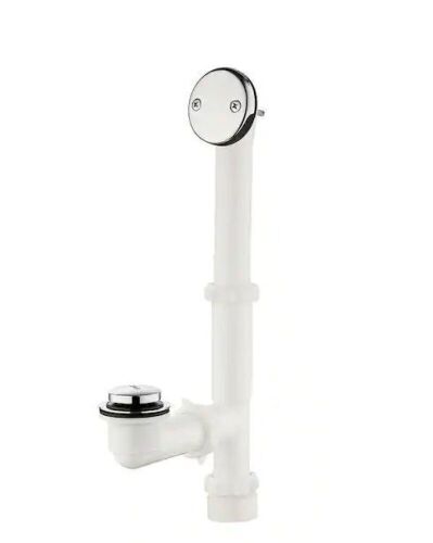 Everbilt Easy Touch 1-1/2 in. White Poly Pipe Bath Waste and Overflow Drain in Chrome, 4 Pack  - Lot 577JF