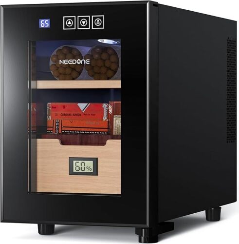 NEEDONE Humidor 16L, Electric Cooler Humidors for 100 Counts, Electronic Cabinet with Cooling Control - Lot 7
