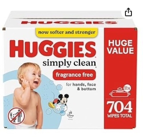 Huggies Simply Clean Baby Diaper Wipes, (704) Wipes Total - Lot 17