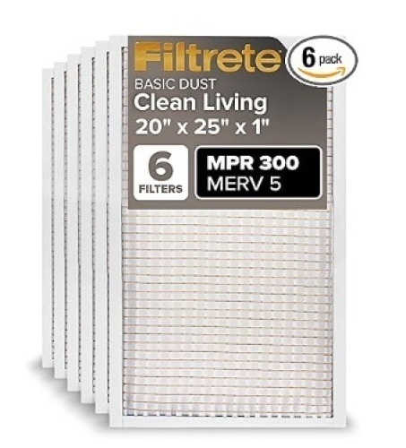 Filtrete 20x25x1 AC Furnace Air Filter, 6-Pack - Lot 152