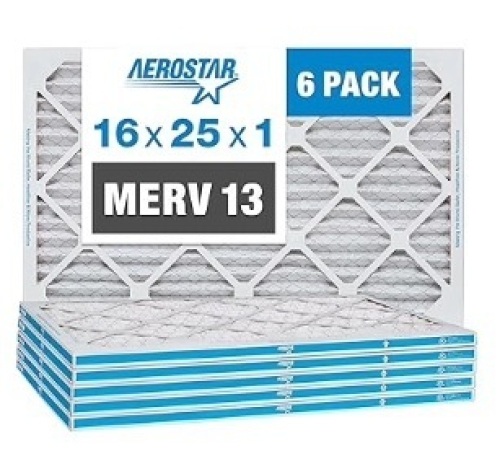 Aerostar 16x25x1 Air Filter, Pack of (6) - Lot 158