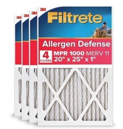 Filtrete 20x25x1 Air Filter, Pack of (4) - Lot 159