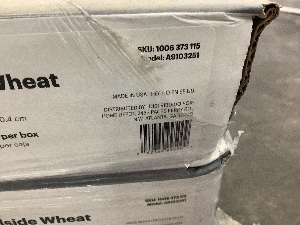 1,440 square feet, (48) Cases of Armstrong Universal Hillside Wheat 3 MIL x 12 in. W x 12 in. L Peel and Stick Water Resistant Vinyl Tile Flooring - Image 8 - Lot 13JF