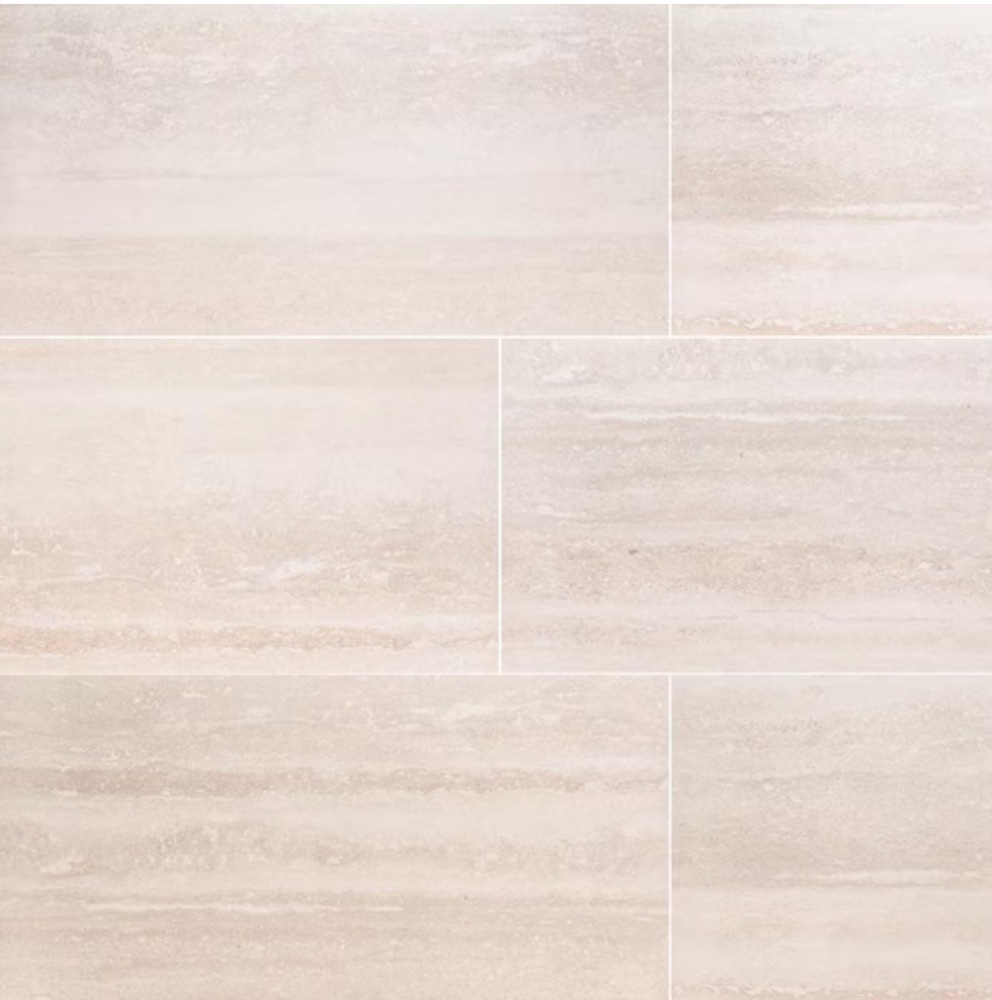392 square feet, (28) Cases of MSI Sanford Ivory 16 in. x 32 in. Matte Porcelain Stone Look Floor and Wall Tile  - Image 1 - Lot 15JF