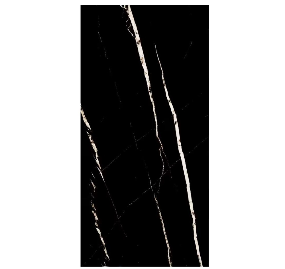 383.4 square feet - (27) Cases of MSI Tavish Nero 16 in. x 32 in. Polished Porcelain Stone Look Floor and Wall Tile - Image 1 - Lot 19JF
