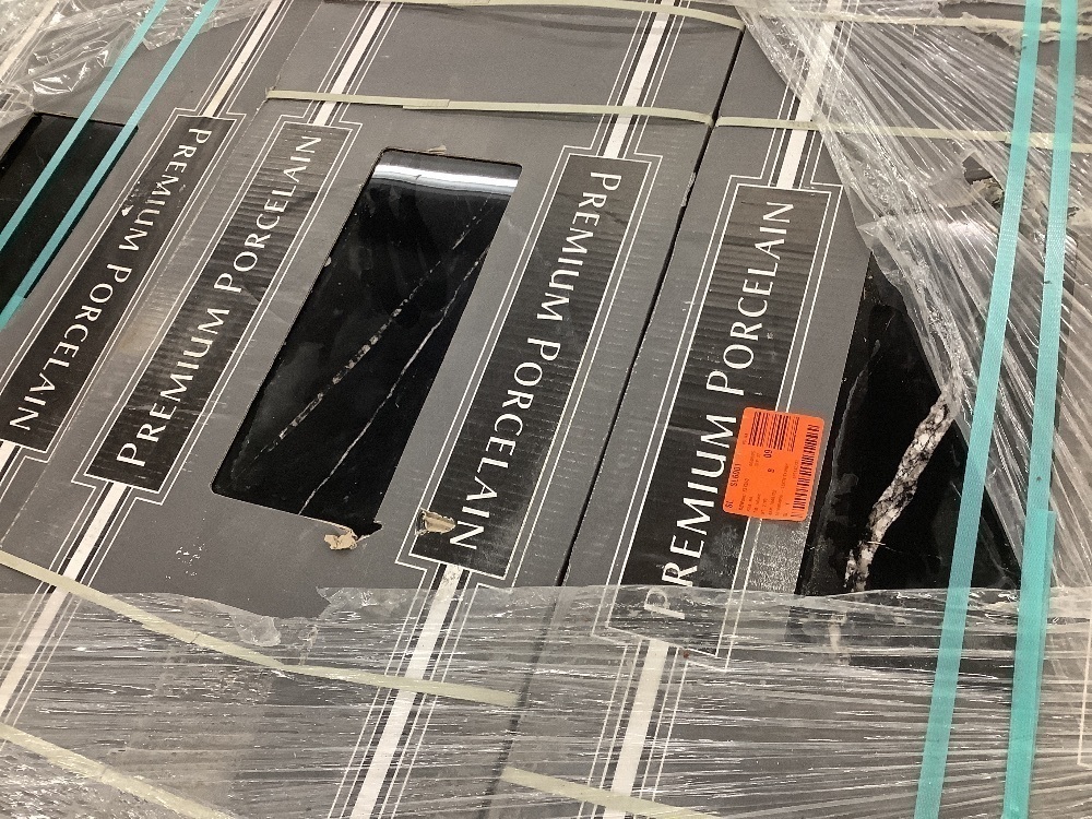 383.4 square feet - (27) Cases of MSI Tavish Nero 16 in. x 32 in. Polished Porcelain Stone Look Floor and Wall Tile - Image 5 - Lot 19JF