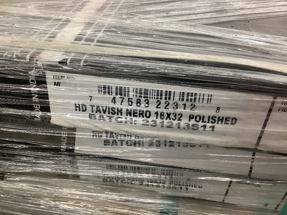 383.4 square feet - (27) Cases of MSI Tavish Nero 16 in. x 32 in. Polished Porcelain Stone Look Floor and Wall Tile - Image 6 - Lot 19JF