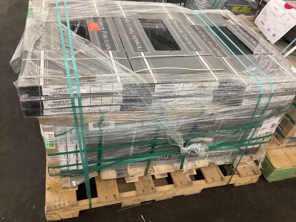 383.4 square feet - (27) Cases of MSI Tavish Nero 16 in. x 32 in. Polished Porcelain Stone Look Floor and Wall Tile - Image 8 - Lot 19JF