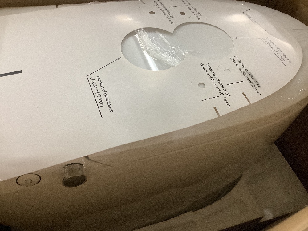 Horow Non-Electric Elongated Bidet Toilet 1.0 GPF in White with ADA Chair Height, Foot Kick to Flush, Map Flush 1000g - Image 6 - Lot 23JF