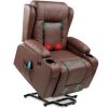 Electric Power Lift Recliner Massage Chair w/ Heat, USB Port, Cupholders - Small Blemish - Thumbnail 1