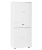 HOMCOM 71 in. 1-Center Drawer White Freestanding Kitchen Pantry Cabinet with 2-Large Double Door Cabinet - Thumbnail 1