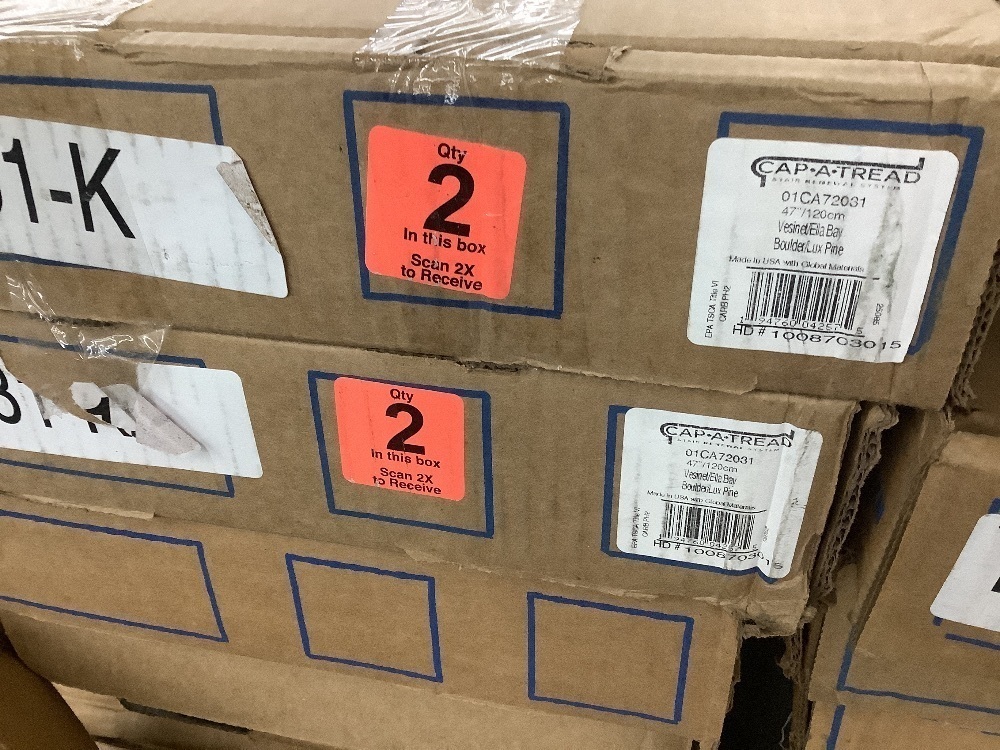 Lot of (18) Cap-A-Tread Vesinet/Ella By Ok/Bldr Pss Hck/Lxrs Pn 47in.Lx12.15in.Wx2.28in.T Laminate Stair Tread and Reversible Riser Kit - Image 7 - Lot 79JF