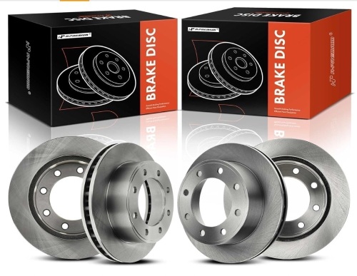 A-Premium Front and Rear Vented Disc Brake Rotors Compatible with Select Ford Models - For F-250/F-350 F250 F350 Super Duty 1999-2004, Excursion 2000-2005, 4PC-Set - Lot 161