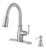 Glacier Bay Kagan Stainless Steel 15 in. H Pull Down Sprayer Kitchen Faucet with 360° Swivel Spout - Thumbnail 1