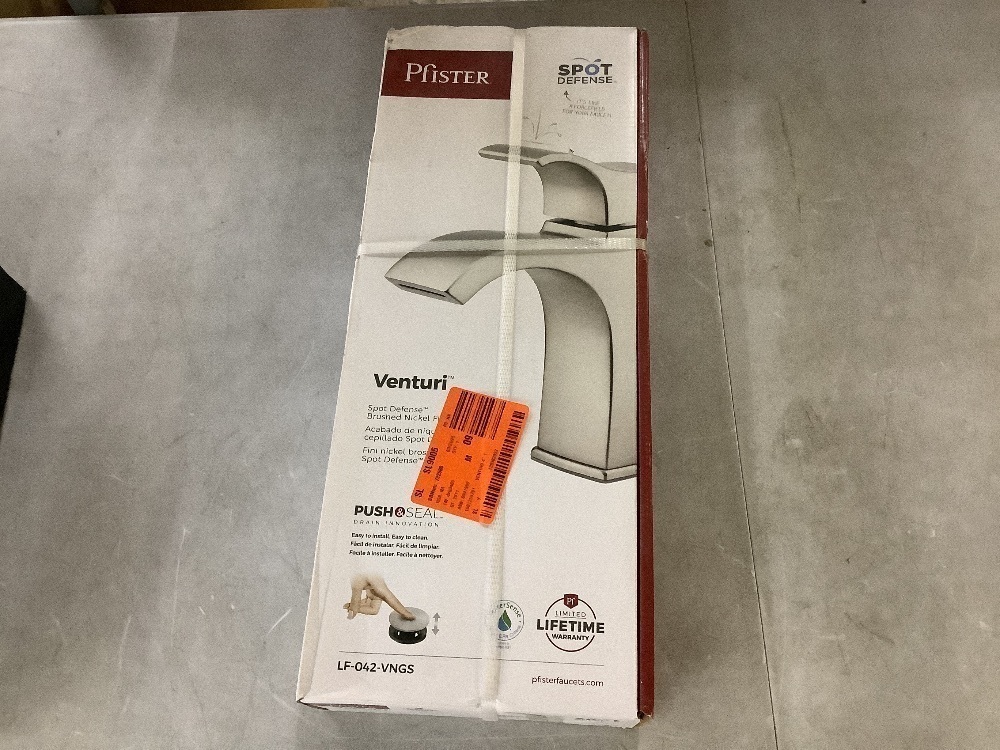 Pfister Venturi Single Hole Single-Handle Bathroom Faucet in Spot Defense Brushed Nickel - Image 2 - Lot 163JF