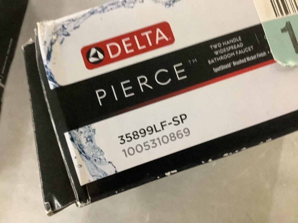 Delta Pierce 8 in. Widespread 2-Handle Bathroom Faucet in SpotShield Brushed Nickel - Image 4 - Lot 166JF