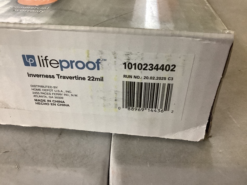 (2) Cases of Lifeproof Inverness Travertine 22 MIL x 11.9 in. W x 23.8 in. L Click Lock Waterproof Vinyl Tile Flooring (17.7 sqft/case) - Image 5 - Lot 168JF