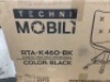 Techni Sport Black Armless Task Chair with Buttons - Thumbnail 3