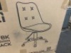 Techni Sport Black Armless Task Chair with Buttons - Thumbnail 4