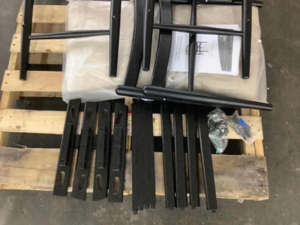 Coaster Set of 2 Dinah Beige and Black Fabric Danish Y-Shaped Back Wishbone Dining Side Chairs - Image 3 - Lot 173JF