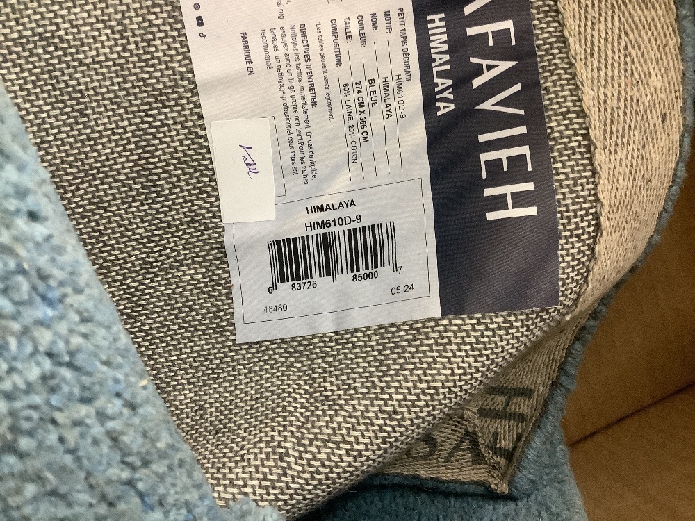 Safavieh Himalaya Blue 9 ft. x 12 ft. Gradient Solid Area Rug - Image 6 - Lot 176JF