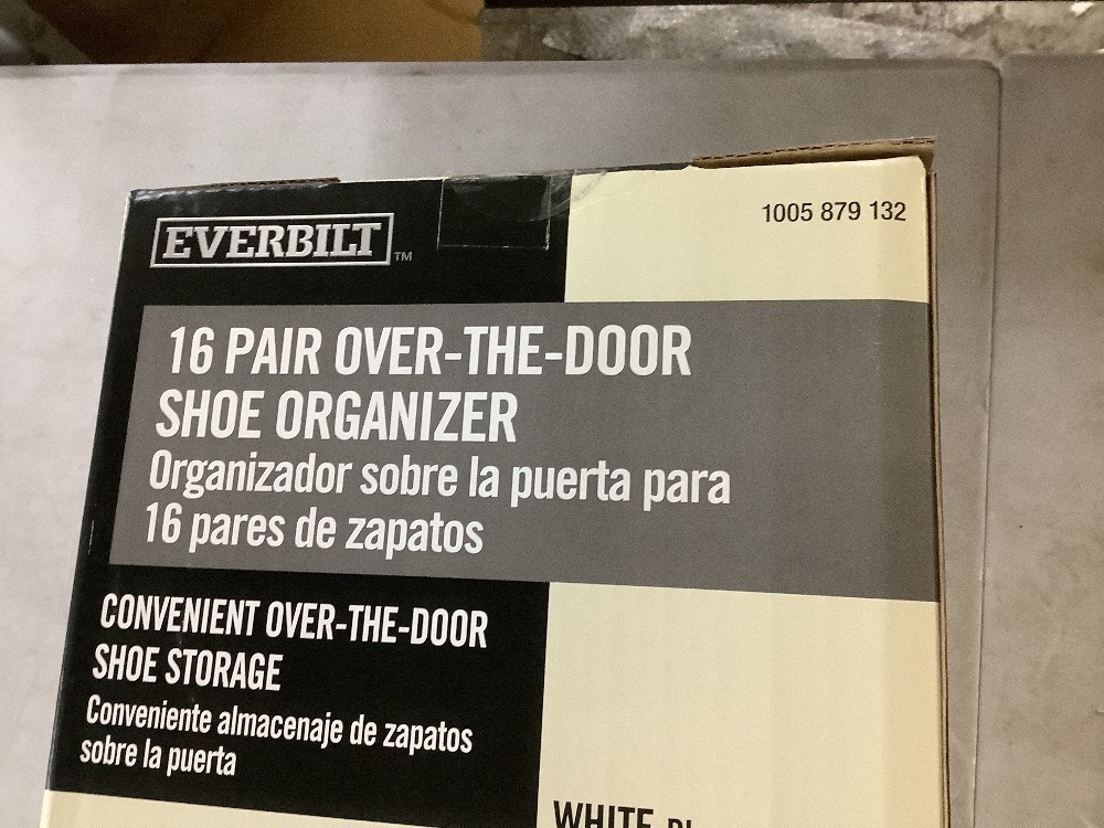 Everbilt 77.50 in. H 16-Pair White Steel Hanging Shoe Organizer - Image 3 - Lot 179JF