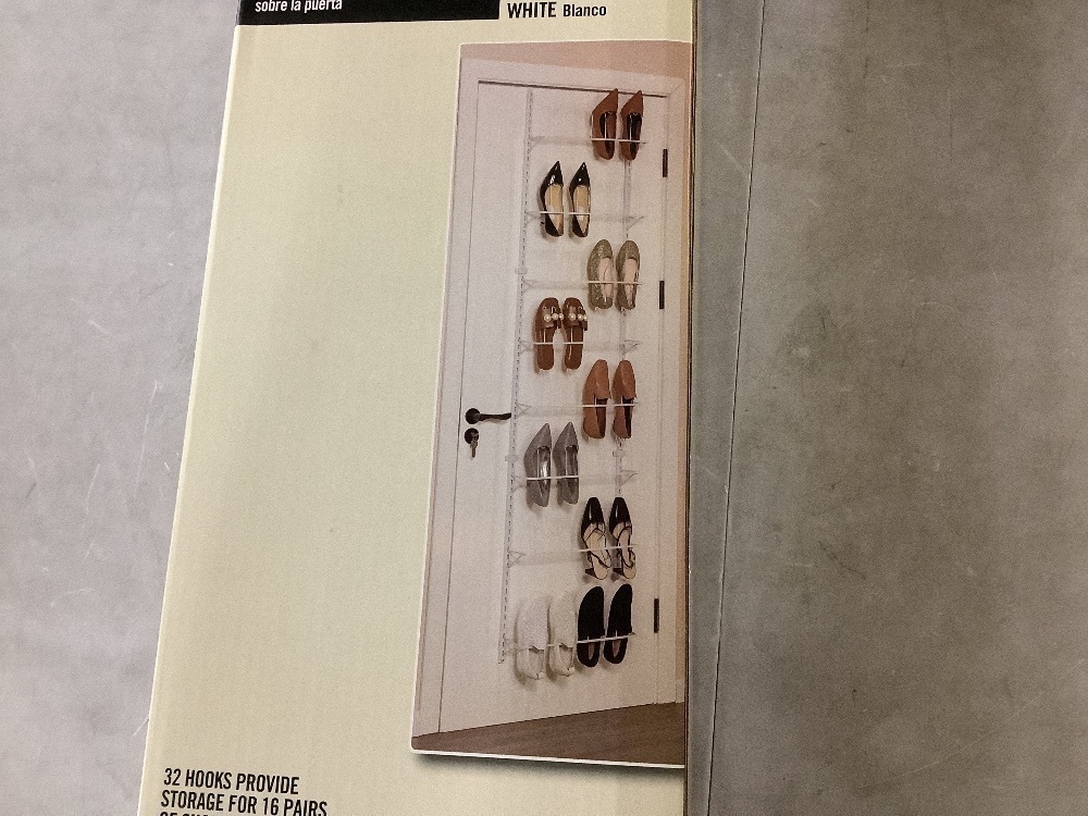 Everbilt 77.50 in. H 16-Pair White Steel Hanging Shoe Organizer - Image 4 - Lot 179JF