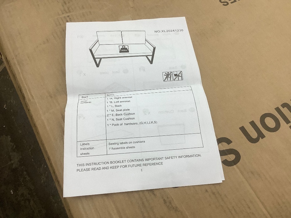 2 Seat Patio Loveseat - Loveseat Only  - Image 3 - Lot 189