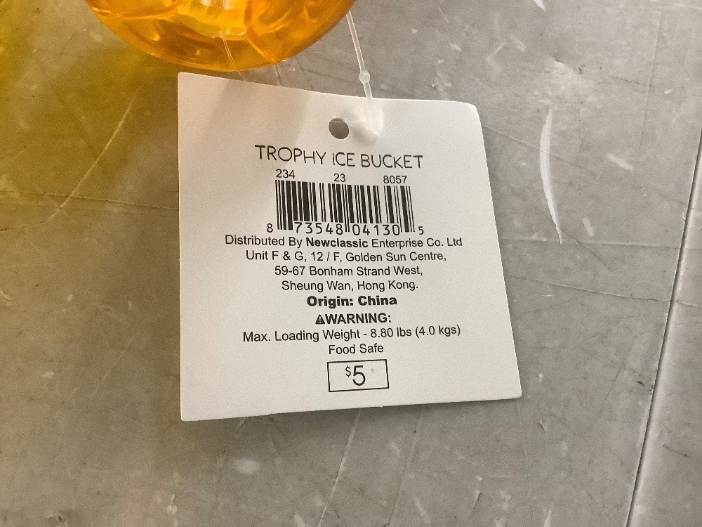 Pallet of (32) Cases Plastic Trophy Ice Buckets, 6/Case - Image 4 - Lot 191