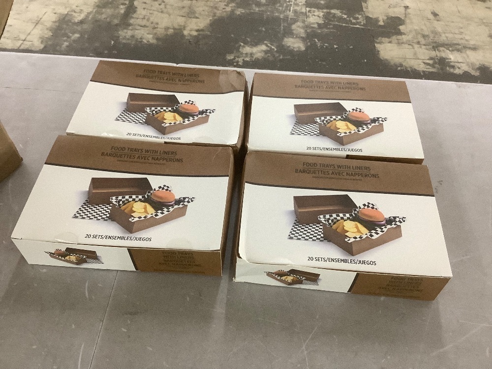 Lot of (57) Cases of Food Trays with Liners, 20 ct, 4/Case - Image 1 - Lot 195