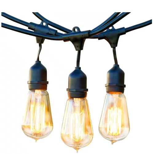 Brightech Ambience Pro 15-Light 48 ft. Indoor/Outdoor Plug-in 40W Incandescent ST64 Vintage Edison Bulb String Lights - Lot 261JF