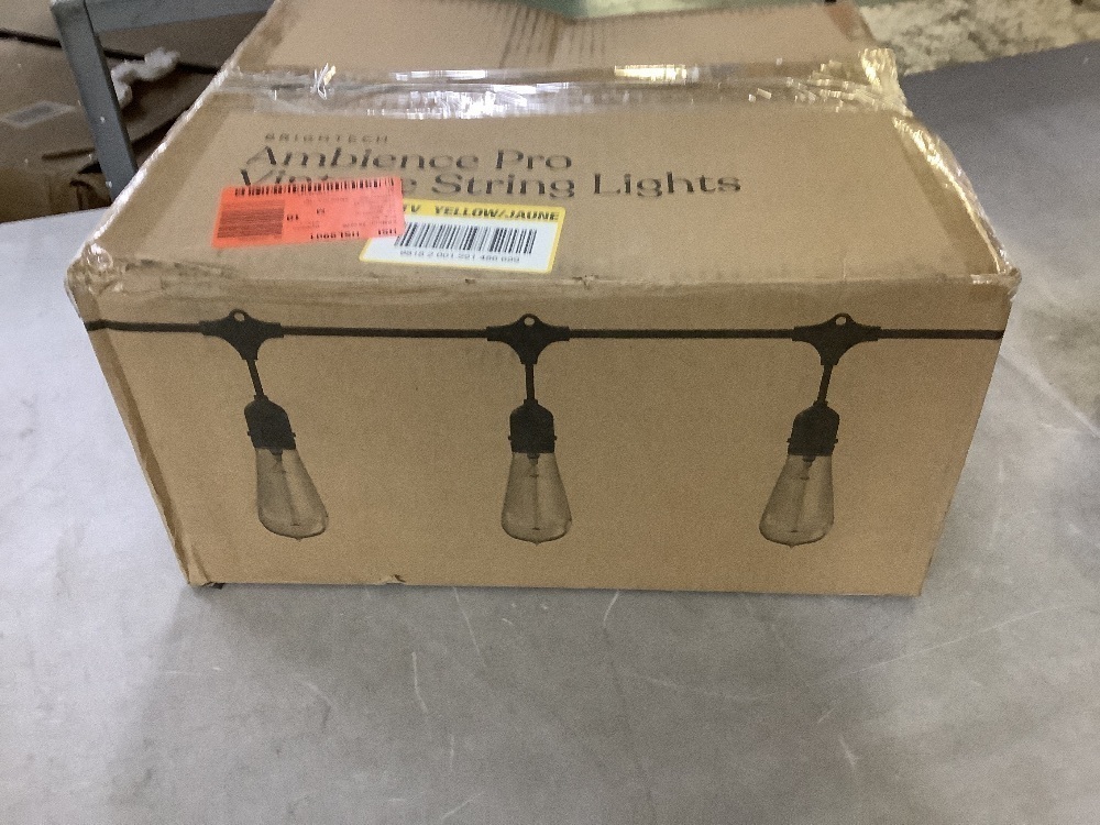 Brightech Ambience Pro 15-Light 48 ft. Indoor/Outdoor Plug-in 40W Incandescent ST64 Vintage Edison Bulb String Lights - Image 2 - Lot 261JF